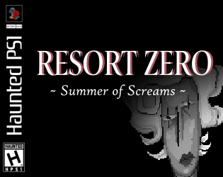 Resort Zero 'Summer of Screams' main banner, features a warped looking character hidden in shadow
