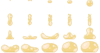 Spritesheet of the intro animation for the Grand Luminous Slime from Aura of Worlds.
