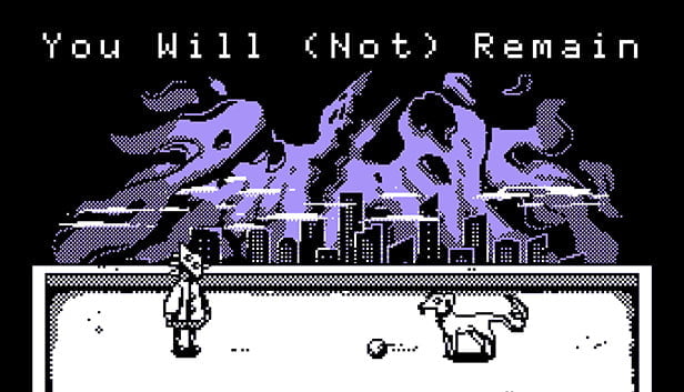 You Will (Not) Remain main banner, the player stands on the rooftop opposite Lambshank looking at a city engulfed by an eldritch horror.
