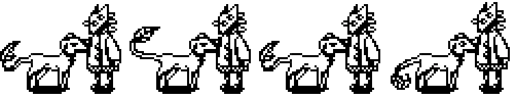 You Will (Not) Remain spritesheet showing the player patting Lambshank.
